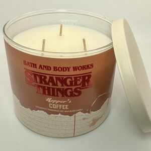 RARE Bath & Body Works Stranger Things “Hopper’s Coffee” 3‑Wick Soy Candle